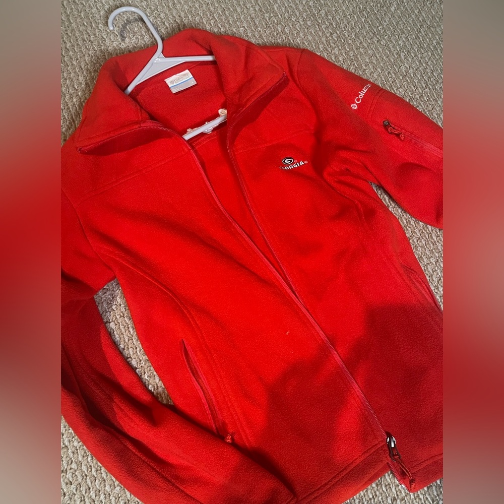 Women’s University of Georgia #UGA Columbia Fleece Coat! Like New! Worn ONCE!